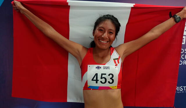 Sofía Mamani logró la medalla dorada en los 10 mil metros planos. Foto: COP