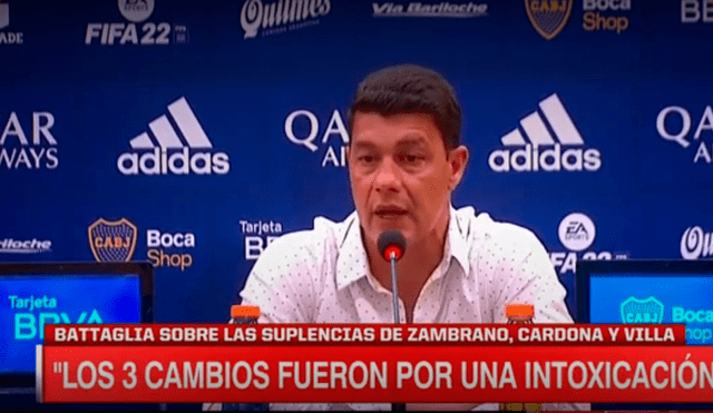 DT de Boca Juniors explicó la ausencia de Carlos Zambrano en el equipo titular del Xeneize ante Newell's. Foto: captura ESPN