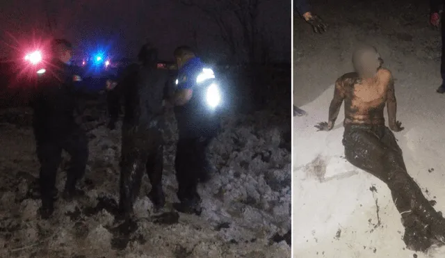 Bomberos y policías trabajaron en conjunto para realizar el rescate. Foto: Seguridad Neza