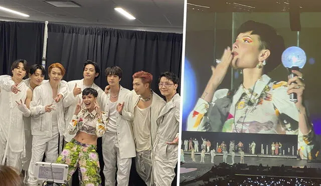 BTS y Halsey: el reencuentro de artistas emocionó a ARMY. Foto: Instagram/captura vía Twitter