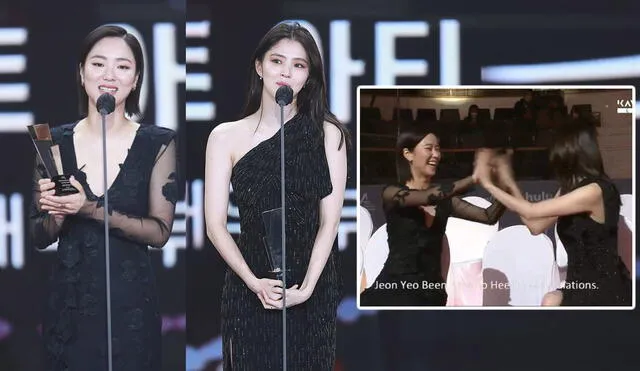 Fans las aclaman como reinas de los K-dramas. Así fue la celebración de Jeon Yeo Been y Han So Hee. Foto: composición La República/StarNews