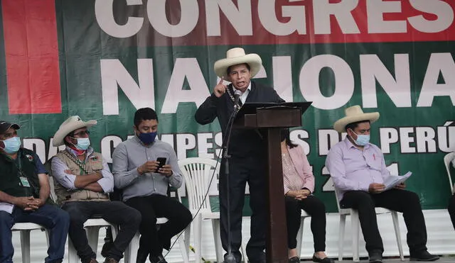 El presidente Castillo participó en el VI Congreso Nacional de Rondas Campesinas. Foto: Gerardo Marín