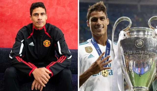 Raphael Varane ganó cuatro Champions League con el Real Madrid. Foto: Composición LR/Manchester U./Real Madrid.