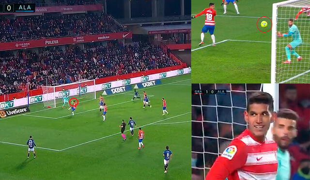 Luis Abram anotó un autogol para el 1-1 entre Granada y Alavés. Fuente: Composición ESPN