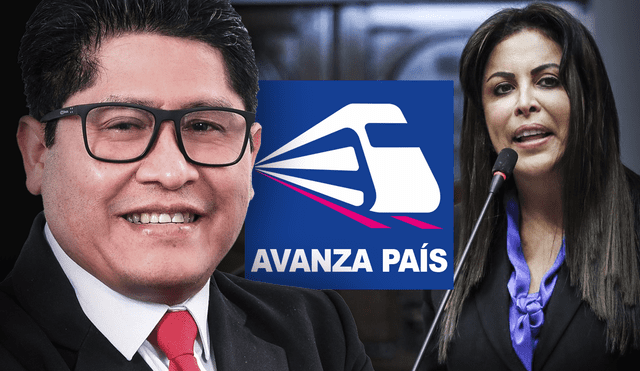 El secretario de Avanza País, Edwin de la Cruz, anuncia que Patricia Chirinos será expulsada del partido por su vínculos con Chim-Pum Callao. Foto: composición de Fabrizio Oviedo/La República