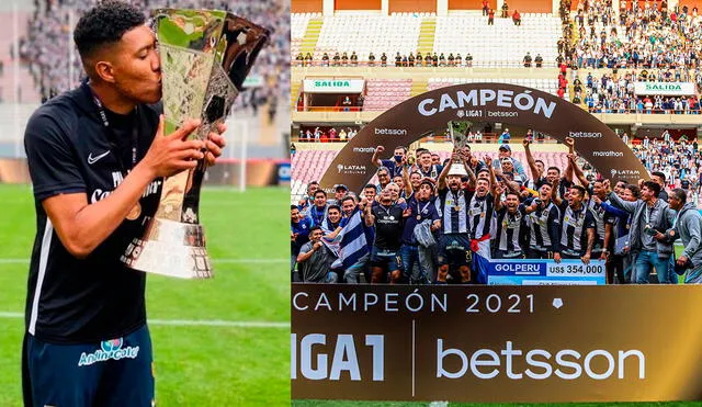 Jefferson Portales fue campeón nacional con Alianza Lima. Fuente: Composición Instagram/Alianza Lima