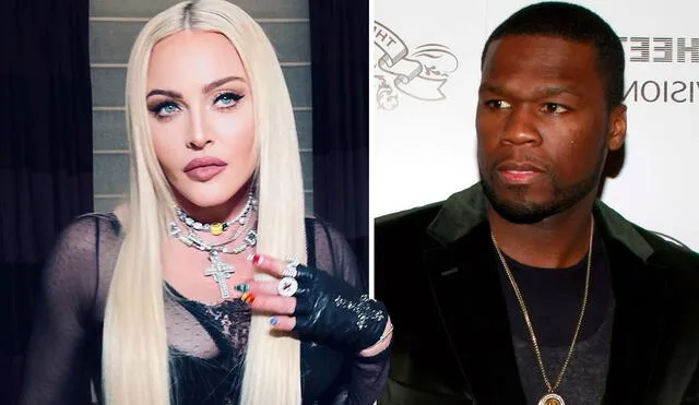 50 Cent propuso hacer un reto viral imitando una fotografía de Madonna. Foto: composición LR/Instagram