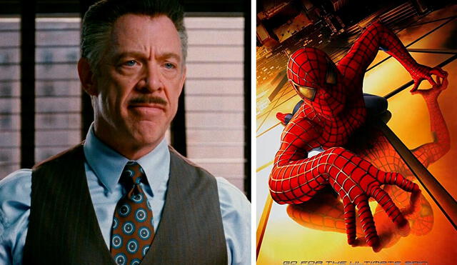 JK Simmons como J. Jonah Jameson en Spider-Man de Sam Raimi. Foto: compsición/Sony Pictures