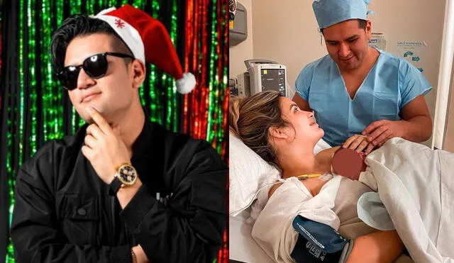 Deyvis Orosco emocionado por su primera navidad junto a Milán, su primer hijo con Cassandra Sánchez de Lamadrid. Foto: composición/ Instagram