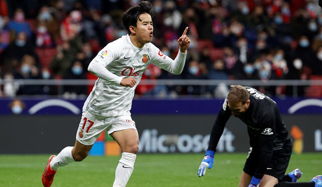 Takefusa Kubo convirtió su primer gol en LaLiga con el Mallorca en la presente temporada. Foto: EFE