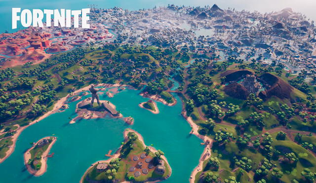 Más del 50% del mapa de Fortnite, capítulo 3, está cubierto de nieve. Foto: Epic Games - composición/La República