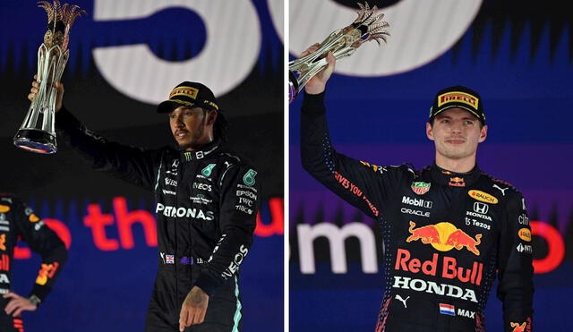 Lewis Hamilton y Max Verstappen han sido los grandes protagonistas de la temporada 2021 de la Formula 1. Foto: EFE.