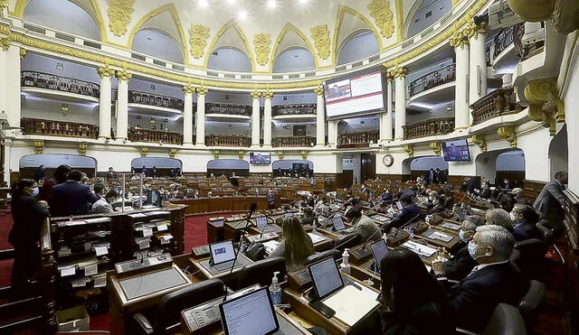 Pleno. Los congresistas se alistan para debatir moción de vacancia en sesión de mañana. Foto: difusión