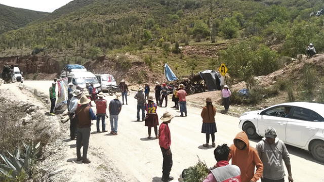 Bloqueo. Continúa protesta en el corredor minero. Foto: La República