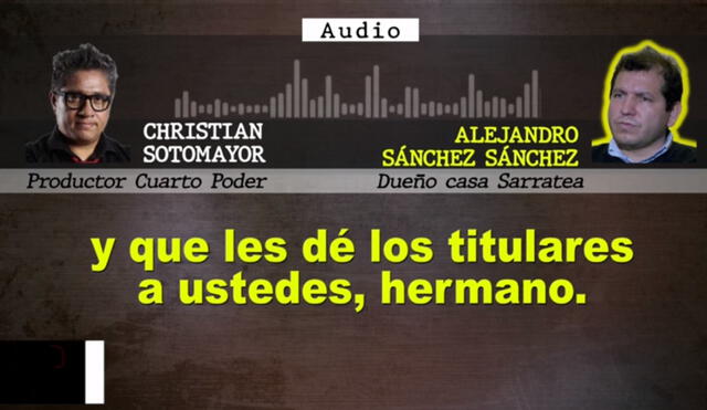 El último domingo 5 de diciembre fue presentado el audio. Foto: captura de Cuarto Poder