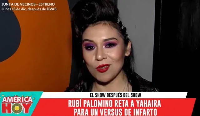 Ruby Palomino es una de las candidatas favoritas a ganar El artista del año. Foto: captura América TV