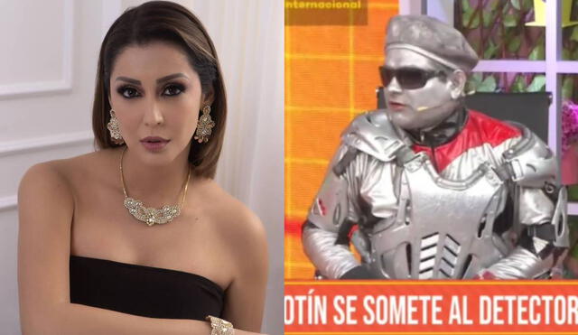 Karla Tarazona indignada al escuchar a 'Robotín' hablar de su relación con 'Robotina'. Foto: composición/ Instagram/ captura de Latina