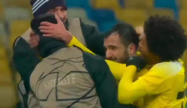 Nikolov marcó en el último minuto el empate para Sheriff Tiraspol. Fuente: Captura de TUDN