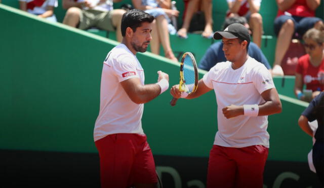 Sergio Galdós y Jorge Panta fueron parte del equipo peruano que venció a Bolivia en la Copa Davis del 2018. Foto: FEDERACIÓN DEPORTIVA PERUANA DE TENIS