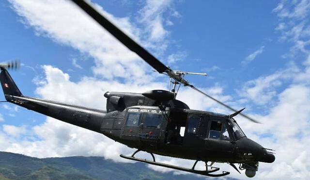Helicóptero cayó el último 7 de diciembre en Huarochirí. Foto: Fuerza Aérea del Perú