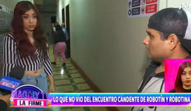 Alan Castillo 'Robotín' sugirió que la 'Robotina' le habría sido infiel, hecho que enfureció a la mujer. Foto: captura de ATV