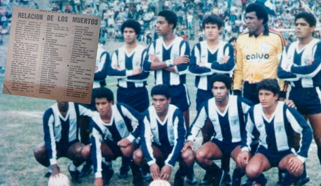 El equipo titular que jugó ante Deportivo Pucallpa y la relación de fallecidos. Fuente: Composición Alianza Lima/Twitter