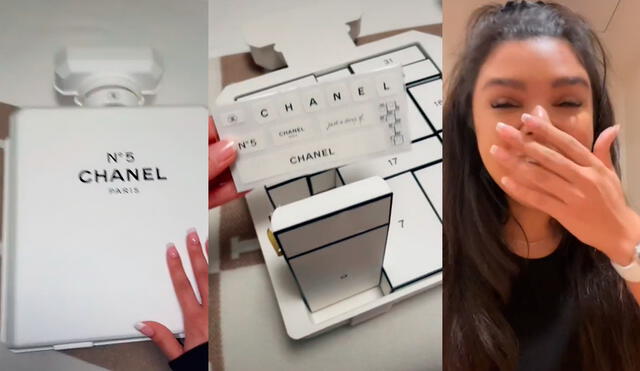 El primer video que compartió sobre el calendario de adviento de Chanel obtuvo más de 16 millones de reproducciones. Foto: captura de TikTok