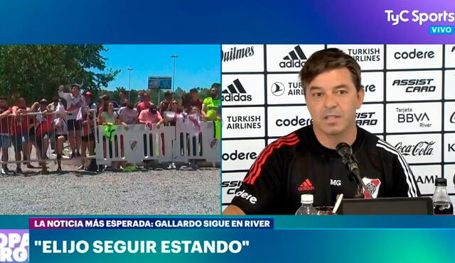 El 'Muñeco' Gallardo aclaró su continuidad en River Plate. Fuente: Captura TyC Sports