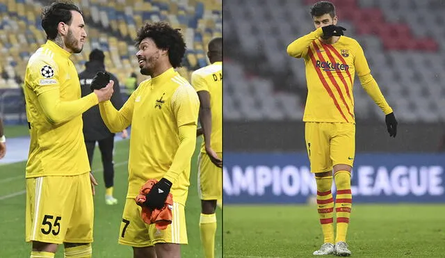 Sheriff Tiraspol y FC Barcelona quedaron terceros en sus respectivos grupos de la Champions League. Foto: composición/AFP