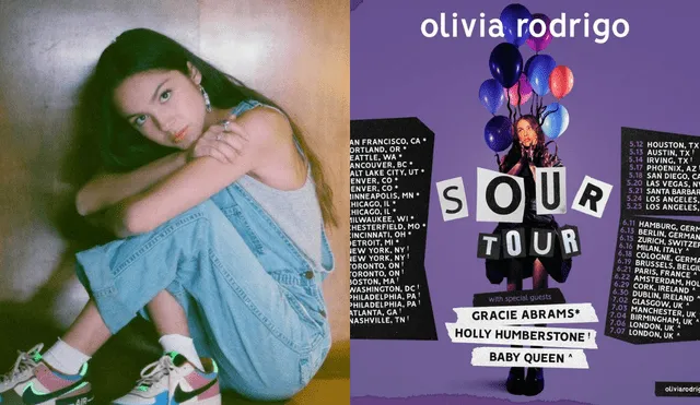 Olivia Rodrigo anuncia las fechas y ciudades que visitará en su gira Sour Tour para el 2022. Foto: composición/ BBC/ Olivia Rodrigo