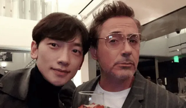 Selfie de Bi Rain y Robert Downey Jr. se apoderó de las redes sociales. Foto: composición La República/Instagram @rain_oppa