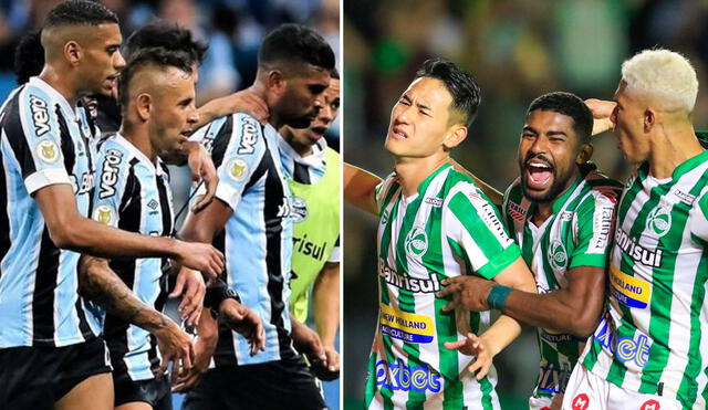 Si los alviverdes perdían, el Tricolor se hubiera salvado al vencer a Atlético Mineiro. Foto: composición Gremio/Juventude