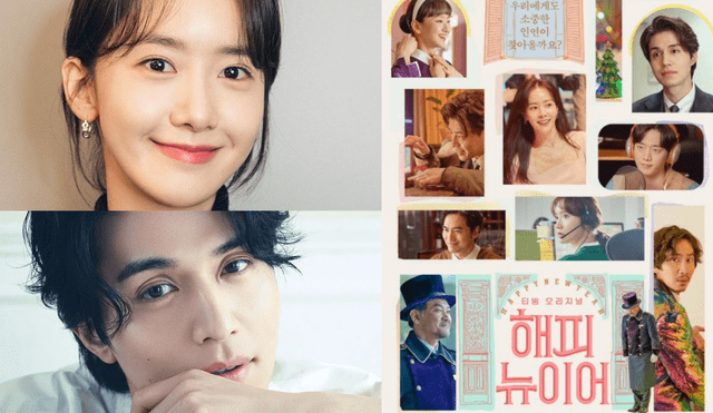 Lee Dong Wook, Yoona y el elenco de la película surcoreana Happy new year revela póster oficial. Foto: composición La República/Instagram/TVing