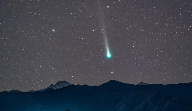 Cometa Leonard captado la semana pasada en los Alpes. Su punto más cercano será este 12 de diciembre. Foto: Twitter / @susanoo_harlock