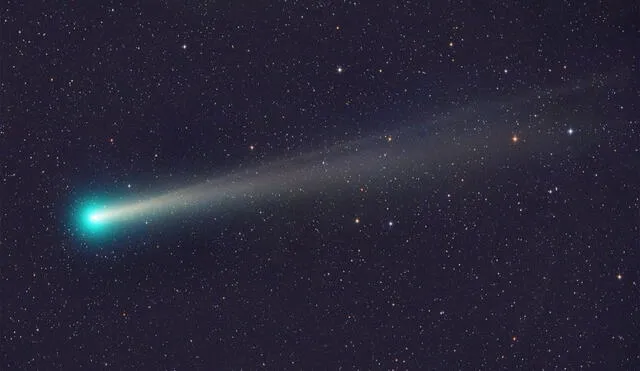 Cometa Leonard captado a principios de diciembre desde Austria. Foto: Michael Jaeger / Twitter