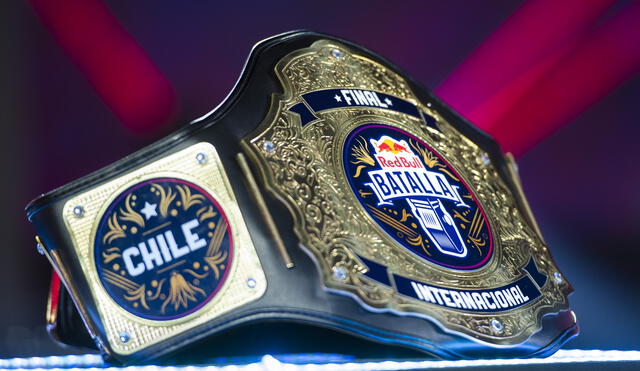 Este es el cinturón que se llevará el campeón o bicampeón de Red Bull Internacional 2021. Foto: Red Bull Batalla