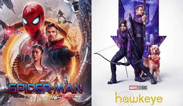Todavía no se ha confirmado si Spider-Man: no way home y Hawkeye transcurren en el mismo contexto. Foto: composición/Sony/Marvel