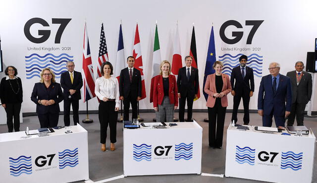 La G7 está confomada por los cancilleres de Alemania, Canadá, Estados Unidos, Francia, Italia, Japón y Reino Unido. Foto: AFP
