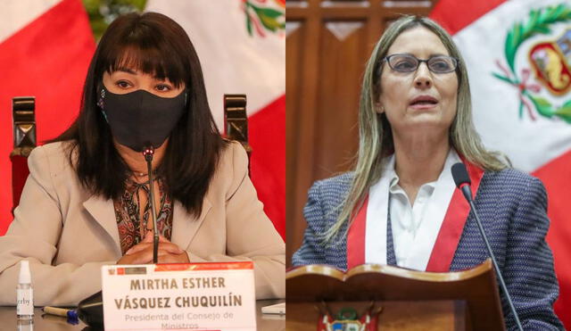 Mirtha Vásquez se refirió a lo sucedido con la titular del Parlamento peruano. Foto: Presidencia, Congreso / Video: Canal N