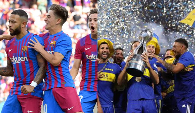 Barcelona y Boca Juniors jugarán este martes 14 por la Maradona Cup. Foto: AFP