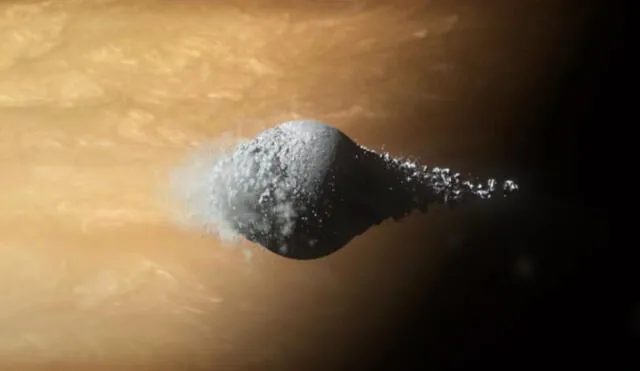 Una luna se desintegra para formar los anillos de Saturno conocidos al día de hoy. Foto: captura / BBC Earth Lab / YouTube