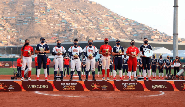 Estados Unidos se coronó ganadora del campeonato mundial de softbol. Foto: Federación de Softbol