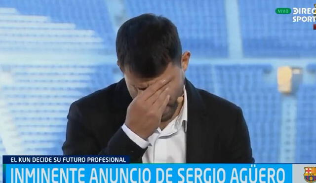 Sergio Agüero anunció esta importante decisión en una conferencia de prensa. Foto: DirecTV Sports