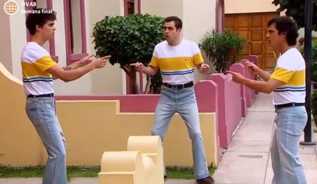 Los tres actores que interpretaron a Julio Ganoza se ven las caras en De vuelta al barrio. Foto: captura de América TV