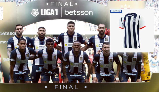 Alianza Lima disputará la Liga 1 y Libertadores con una camiseta con más presencia de rayas y detalles rojos en las mangas. Foto: Liga Profesional de Fútbol