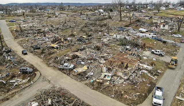Tierra arrasada. Es el estado más afectado por los 30 tornados que dejaron más de ochenta muertos y cientos de heridos. Foto: EFE