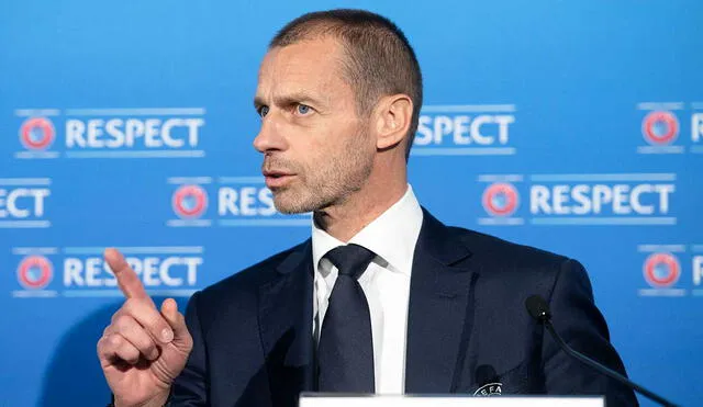 Aleksander Ceferin, presidente de la UEFA, hizo el anuncio tras la reunión del Comité Ejecutivo. Foto: AFP