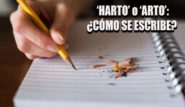 ‘Arto’ y ‘harto’ presentan una gran diferencia a pesar de que su sonido es similar. Foto: composición La República