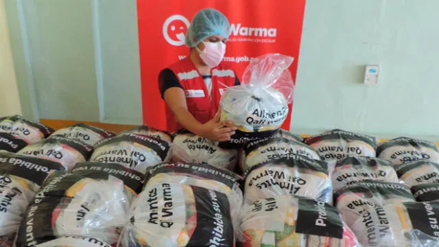 Personas vulnerables recibirán bolsas de alimentos entregados por Qali Warma. Foto: Midis.
