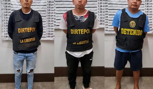 Uno fue detenido en Trujillo y los otros dos en Virú. Foto: PNP